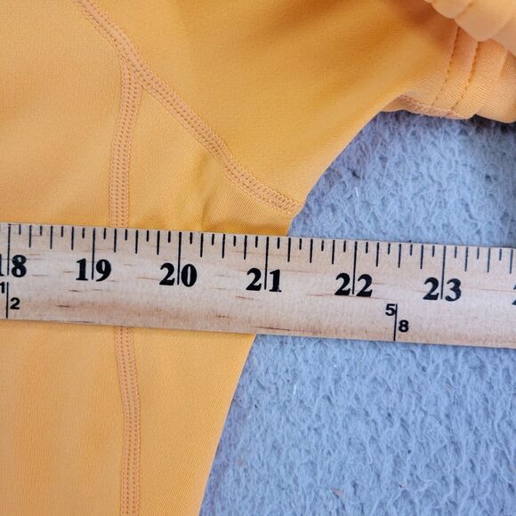 Nike Swoosh Embroidered Logo Shirt Womens L Orange Short Sleeve V Neck Athletic - Picture 7 of 8